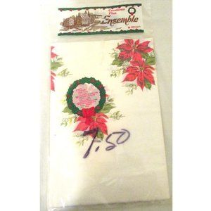 Poinsettia tablecloth - textured paper - 54 x 70